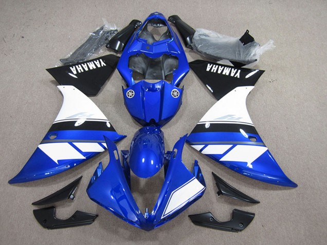Migliori Carena Moto Yamaha YZF R1 2012-2014 - Blu Bianco Nero Lucido