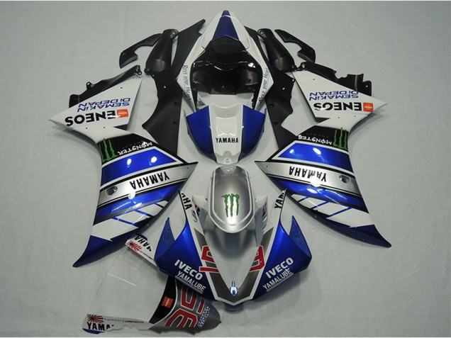 Migliori Carena Moto Yamaha YZF R1 2012-2014 - Blu Argento Bianco Nero Verde Mostro IVECO Yamalube ENEOS Semakin Didepan
