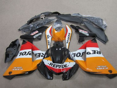 Migliori Carena Moto Honda CBR125R 2011-2016 - Arancia Bianco Rosso Nero Lucido Repsol