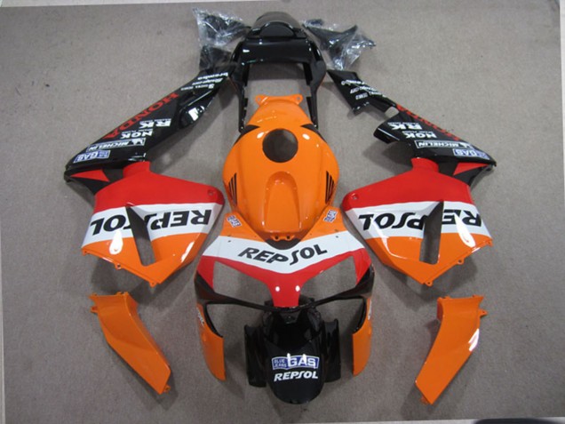 Migliori Kit Carena Moto ABS Honda CBR600RR 2003-2004 - Arancia Bianco Rosso Nero Lucido Repsol