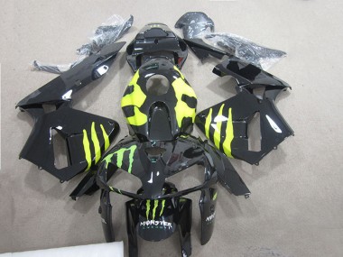 Migliori Carena Moto Honda CBR600RR 2005-2006 - Nero Lucido Verde Mostro