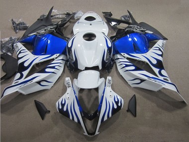 Migliori Carena Moto Honda CBR600RR 2009-2012 - Bianco Blu Fiamma