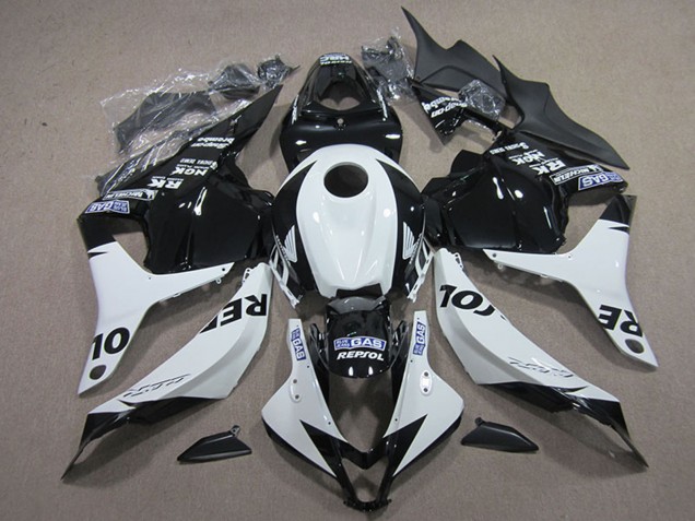 Migliori Kit Carena Moto Honda CBR600RR 2009-2012 - Bianco Nero Lucido Repsol