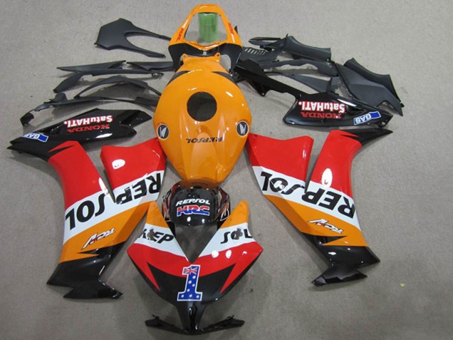 Migliori Carena Moto Honda CBR1000RR 2012-2016 - Arancia Bianco Rosso Nero Lucido Repsol 1