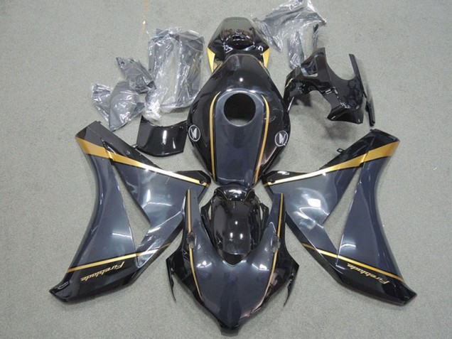 Migliori Carena Moto Honda CBR1000RR 2008-2011 - Blu Scuro Oro Nero Lucido Fireblade
