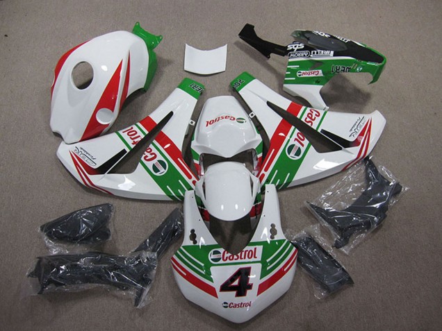 Migliori Carena Moto Honda CBR1000RR 2008-2011 - Bianco Rosso Verde Castrol 4