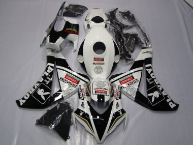 Migliori Carena Moto Honda CBR1000RR 2008-2011 - Bianco Nero Lucido DENSO Playboy