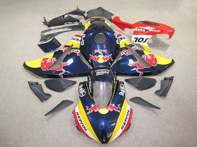 Migliori Carena Moto Honda CBR1000RR 2008-2011 - Blu Scuro Giallo Rosso Repsol Red Bull