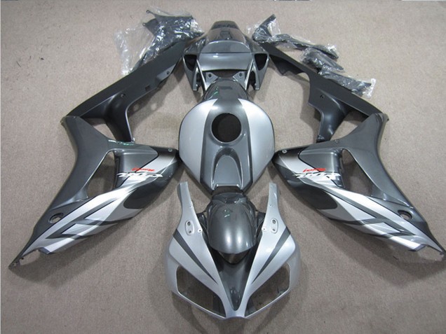 Migliori Carena Moto Honda CBR1000RR 2006-2007 - Argento Grigio Nero Opaco Fireblade