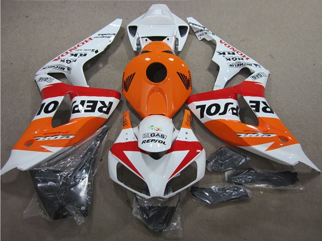 Migliori Carena Moto Honda CBR1000RR 2006-2007 - Bianco Arancia Rosso Nero Repsol