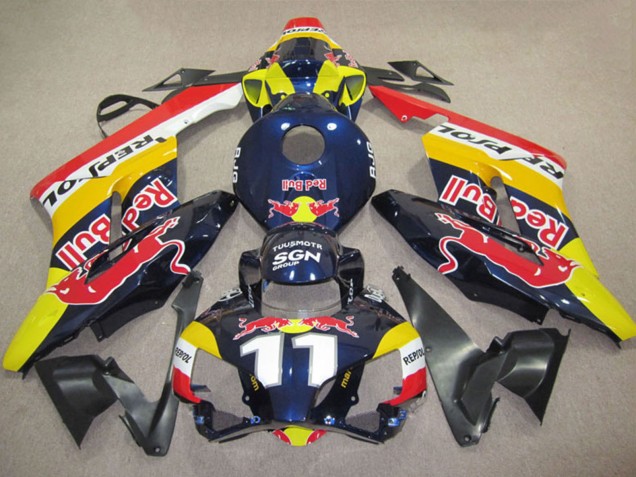 Migliori Carena Moto Honda CBR1000RR 2004-2005 - Giallo Blu Bianco Red Bull Repsol 11