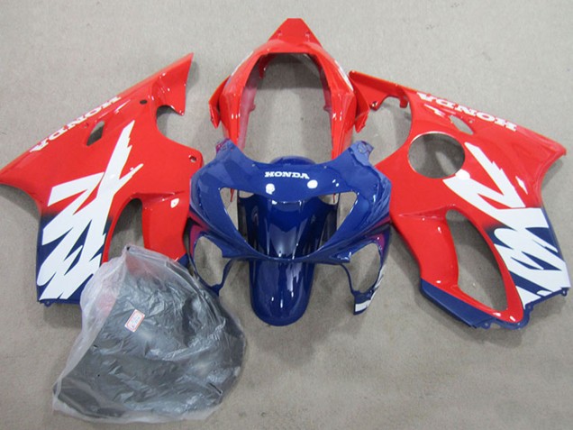 Migliori Carena Moto Honda CBR600 F4 1999-2000 - Rosso Blu Scuro