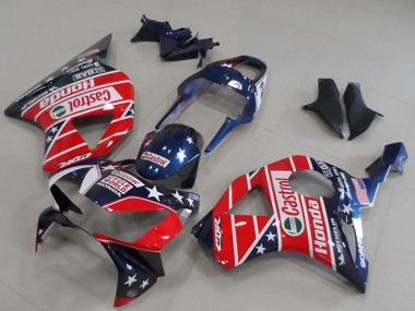 Migliori Carena Moto Honda CBR900RR 954 2002-2003 - Blu Rosso Cycle World Castrol