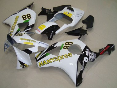Migliori Carena Moto Honda CBR900RR 954 2002-2003 - Bianco Giallo Nero Lucido Hannspree 88