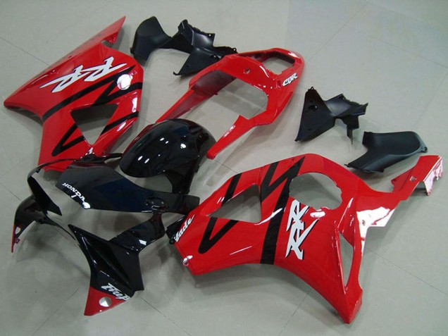 Migliori Carena Moto Honda CBR900RR 954 2002-2003 - Rosso Nero Lucido Banda