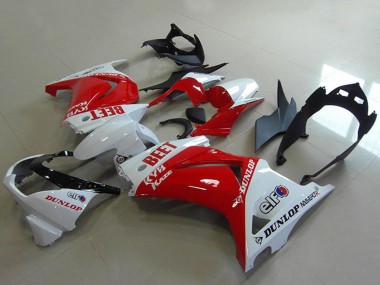 Migliori Carena Moto Kawasaki ZX250R 2008-2012 - Bianco Rosso BEET