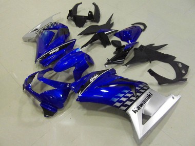 Migliori Carena Moto Kawasaki ZX250R 2008-2012 - Blu Argento