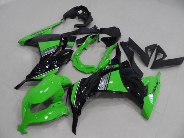 Migliori Carena Moto Kawasaki ZX300R 2013-2018 - Verde Nero Lucido