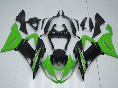 Migliori Kit Carena Moto Completo Kawasaki ZX6R 2013-2018 - Verde Nero Lucido