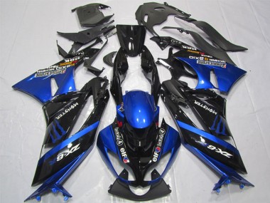 Migliori Carena Moto Kawasaki ZX6R 2009-2012 - Blu Nero Lucido Elf Touch4 Mostro Bridgestone