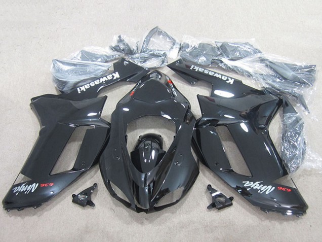Migliori Carena Moto Kawasaki ZX6R 2007-2008 - Nero Ninja 636