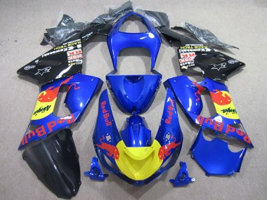 Migliori Carena Moto Kawasaki ZX6R 2005-2006 - Blu Giallo Nero Red Bull