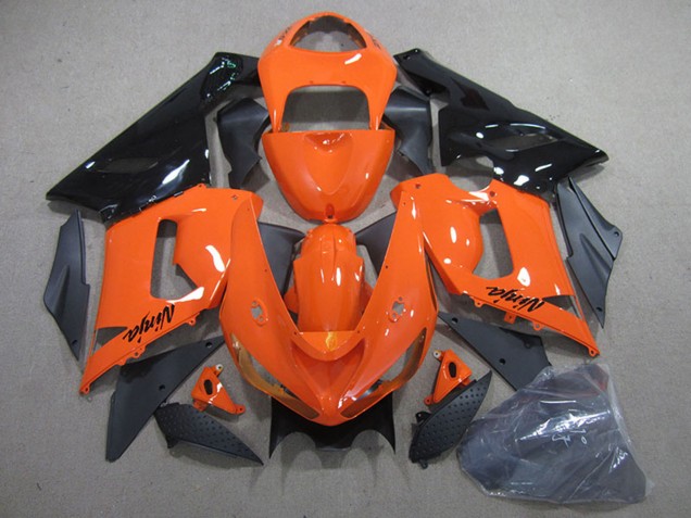 Migliori Kit Carena Moto Kawasaki ZX6R 2005-2006 - Arancia Nero