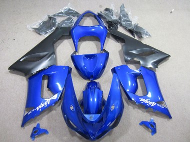 Migliori Carena Moto Kawasaki ZX6R 2005-2006 - Blu Nero Opaco