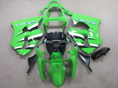 Migliori Kit Carena Moto Kawasaki ZX6R 2000-2002 - Verde Bianco Nero