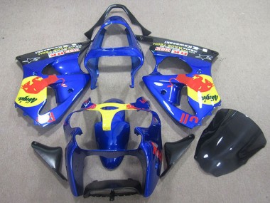 Migliori Carena Moto Kawasaki ZX6R 2000-2002 - Blu Giallo Red Bull