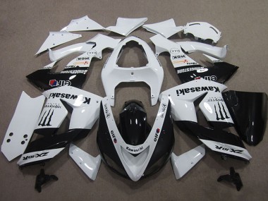 Migliori Carena Moto Kawasaki ZX10R 2006-2007 - Bianco Nero Lucido Elf Touch4 Mostro Energy