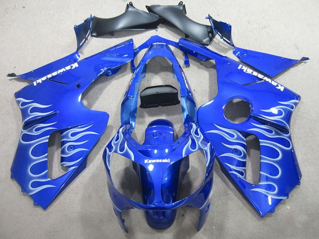 Migliori Carena Moto Kawasaki ZX12R 2002-2006 - Blu Bianco Fiamma
