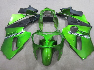 Migliori Carena Moto Kawasaki ZX12R 2000-2001 - Verde Nero Opaco