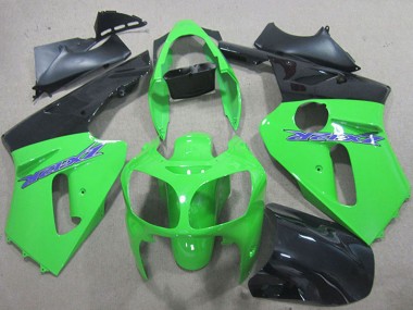 Migliori Carena Moto Kawasaki ZX12R 2000-2001 - Verde Nero Opaco Blu