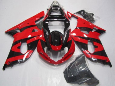 Migliori Carena Moto Suzuki GSXR 600 2001-2003 - Rosso Nero Lucido