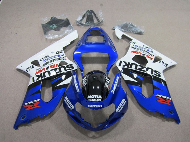 Migliori Carena Moto Suzuki GSXR 600 2001-2003 - Bianco Blu Nero Motul