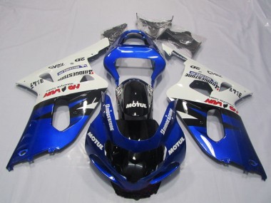 Migliori Carena Moto Suzuki GSXR 600 2001-2003 - Bianco Blu Nero Lucido Motul