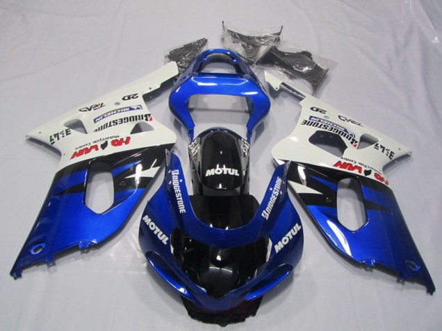 Migliori Carena Moto Suzuki GSXR 600 2001-2003 - Bianco Blu Nero Lucido Motul
