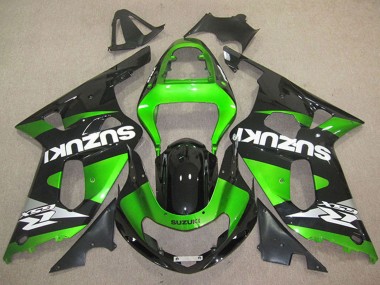 Migliori Carena Moto Suzuki GSXR 600 2001-2003 - Verde Nero Lucido Bianco