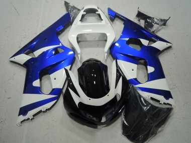 Migliori Carena Moto Suzuki GSXR 600 2001-2003 - Bianco Blu Nero Lucido