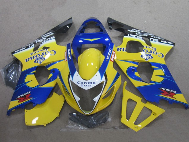 Migliori Carena Moto Suzuki GSXR 600 2004-2005 - Giallo Blu Bianco Nero Corona Extra