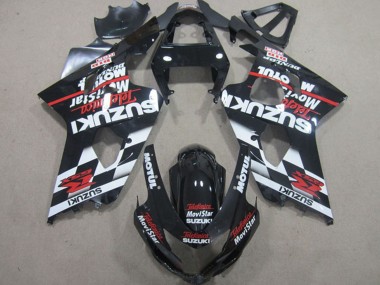 Migliori Carene Moto Suzuki GSXR 600 2004-2005 - Nero Lucido Rosso Bianco Telefonica MoviStar