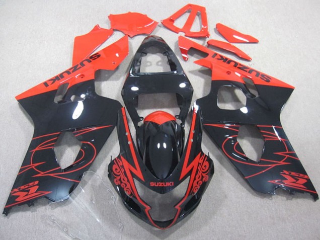 Migliori Carena Moto Suzuki GSXR 600 2004-2005 - Nero Lucido Rosso