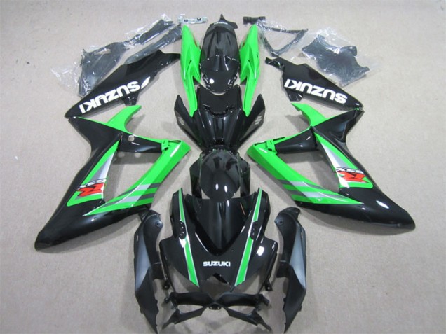 Migliori Carena Moto Suzuki GSXR 600 2006-2007 - Verde Nero Lucido Rosso