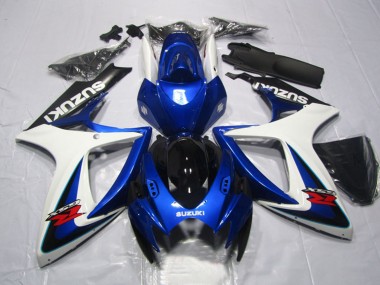 Migliori Carena Moto Suzuki GSXR 600 2006-2007 - Bianco Blu Nero Lucido Rosso