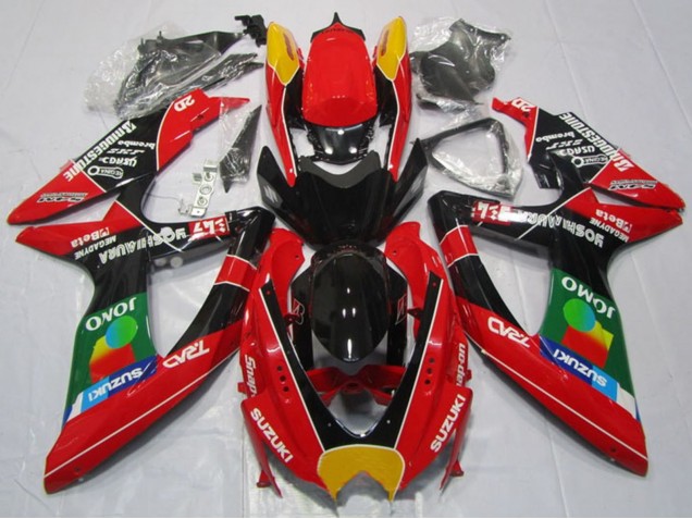 Migliori Carena Moto Suzuki GSXR 600 2008-2010 - Rosso Arancia Blu Verde Nero JOMO