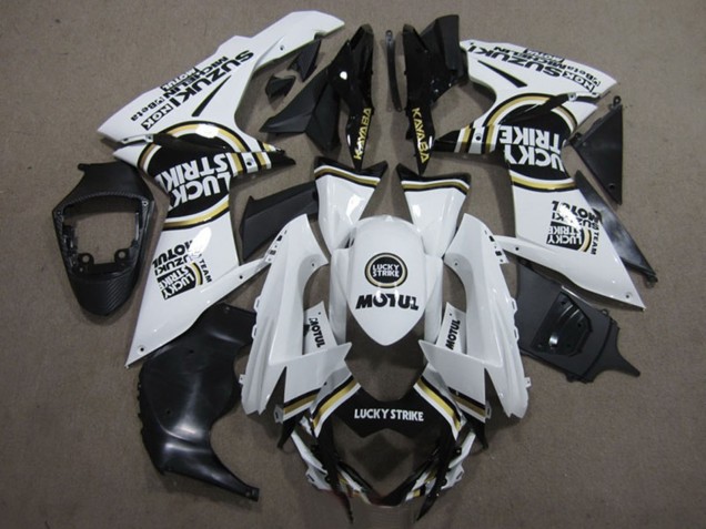 Migliori Carena Moto Suzuki GSXR 600 2011-2024 - Bianco Nero Motul Lucky Strike