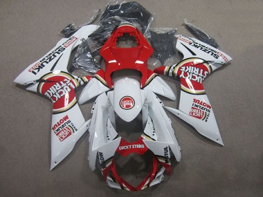 Migliori Carena Moto Suzuki GSXR 600 2011-2024 - Bianco Rosso Motul Lucky Strike