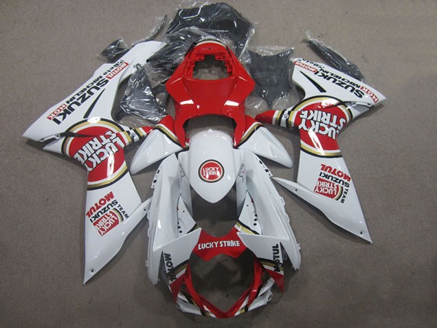 Migliori Carena Moto Suzuki GSXR 600 2011-2024 - Bianco Rosso Motul Lucky Strike
