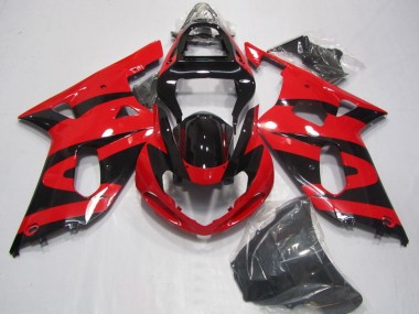 Migliori Carena Moto Suzuki GSXR 750 2001-2003 - Rosso Nero Lucido